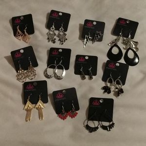 NWT 11 pairs of Paparazzi Earrings